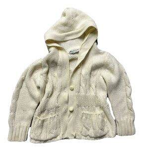 Vintage Toddler Girl Kmart Cream Button Up Cardigan Size 4